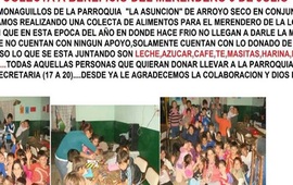 Las donaciones se pueden acercar a la secretaría parroquial