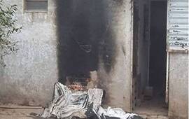 Así quedó el refugio. El hecho ocurrió en la localidad de Sauce Viejo