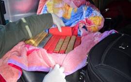 Los paquetes de cocaína que venían de La Quiaca fueron encontrados envueltos en mantas