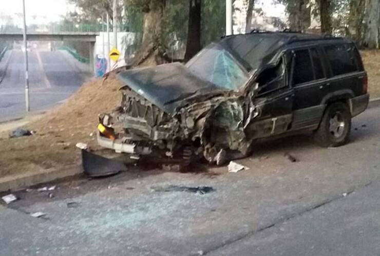 En Córdoba. El choque fatal se produjo en Costanera y Sagrada Familia.