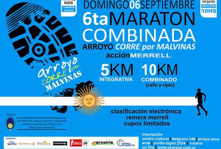 6ta Maratón Combinada Arroyo Corre por MALVINAS