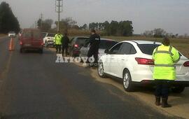 Por Ruta 21. Los controles este martes en el límite en Arroyo Seco y General Lagos