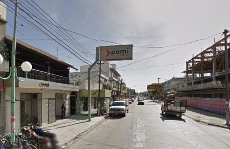 Avenida Hipólito Yrigoyen, en cercanías de calle Mariano Sánchez de Loria, donde fue detenido el narcotraficante