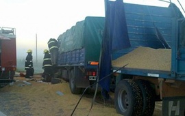 Accidente fatal en la ruta A012 al chocar de frente dos camiones
