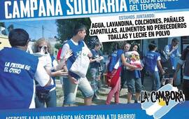 Imagen de La Cámpora recibe donaciones para los afectados por el temporal