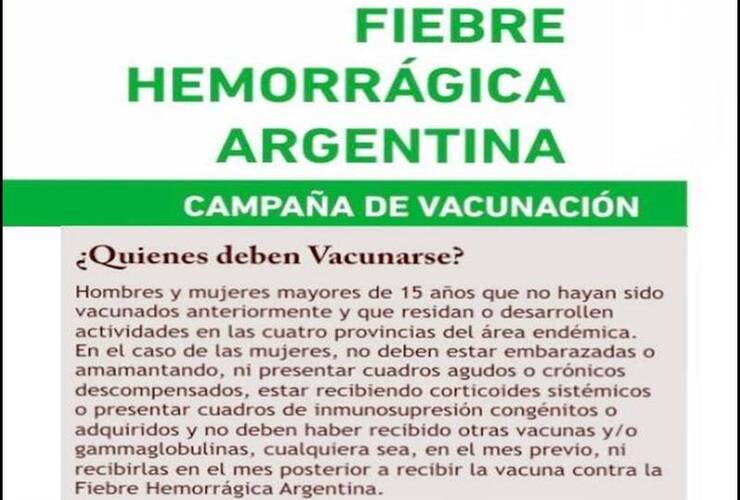 Imagen de Arroyo Seco: Campaña de Vacunación contra la Fiebre Hemorrágica