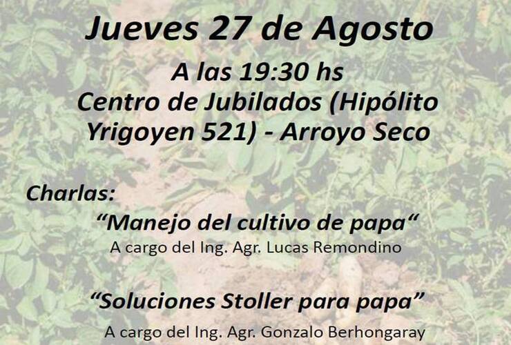 Imagen de El INTA Arroyo Seco invita a una jornada de charlas