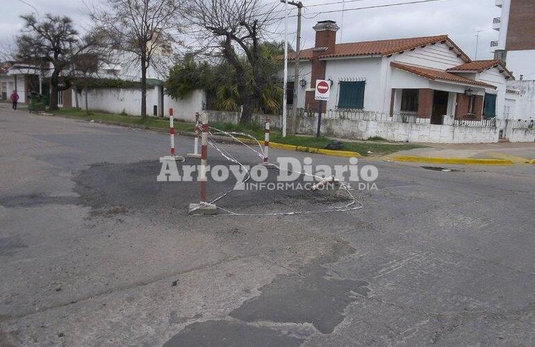 Imagen de Ahora sí!: repararon el bache de 1º de Mayo y Libertad