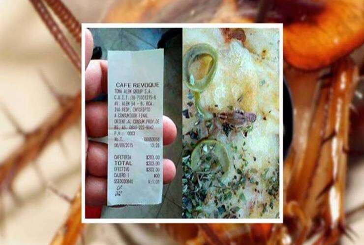 Imagen de Pidió una pizza y encontró una cucaracha