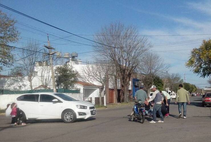 Accidente en Belgrano y General López. Foto: Florencia D´Alonzo