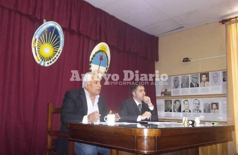 Miguel Ángel Coradini, Presidente del Honorable Concejo Municipal - Dr. Leonardo Bozzo, Secretario Legislativo del HCM. Foto: Archivo AD