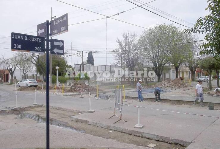 Calle Belgrano permanece habilitada al tránsito vehicular de forma parcial. Mientras que Juan B. Justo está cerrada al tránsito entre las calles Belgrano y Moreno.