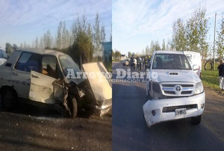 Los dos vehículos involucrados en el accidente.