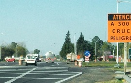 Cruce de las rutas A012 y 18.