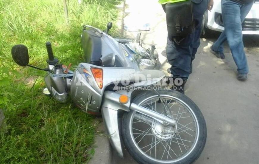 La Honda Wave en la que circulaba Lucas Toponi el día del accidente. Foto: Archivo AD