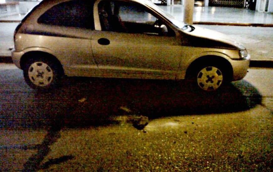 Uno de los rodados dañado esta madrugada.