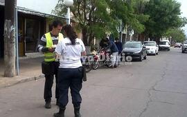 Este lunes también hubo controles en el centro.