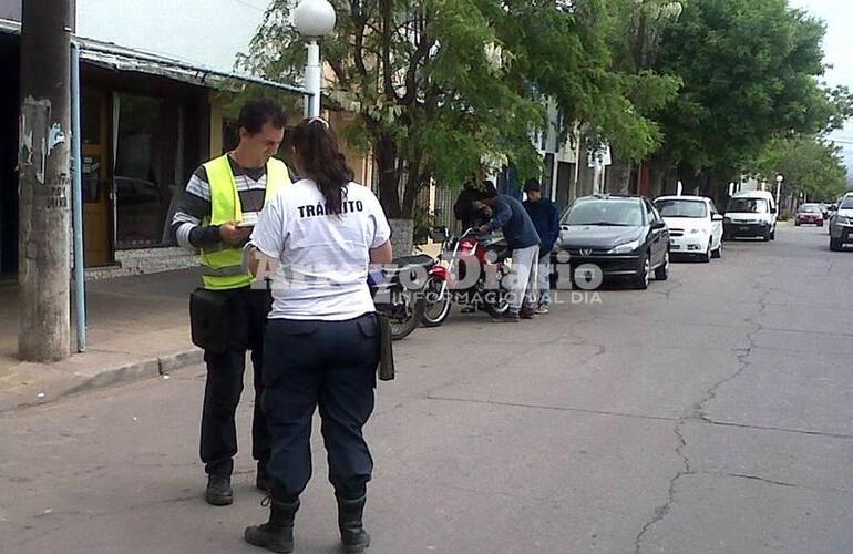 Este lunes también hubo controles en el centro.