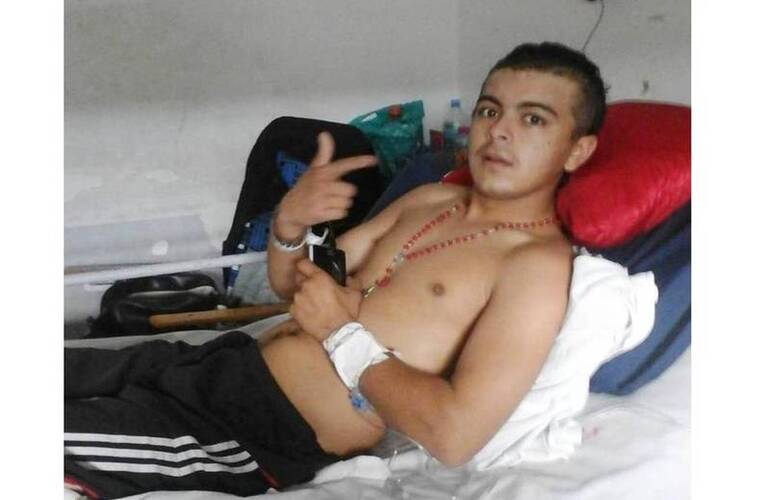 Lucas desde el HECA todav&iacute;a internado.