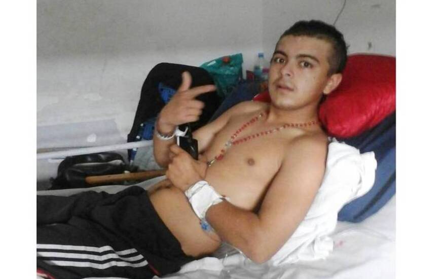 Lucas desde el HECA todav&iacute;a internado.