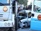 La imagen del impactante choque mortal. Foto: Alan Monzón/Rosario3.com