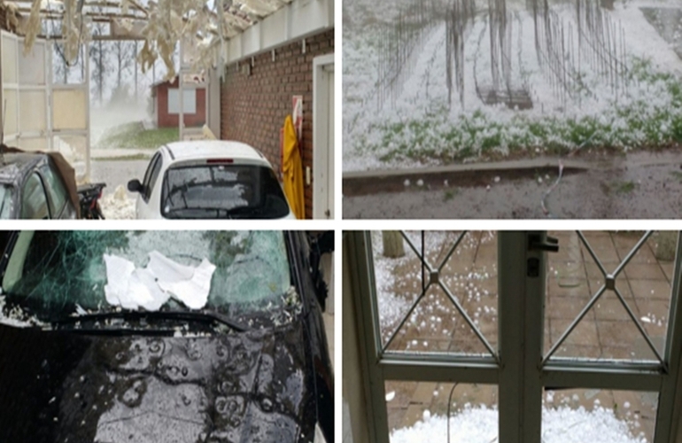 Imagen de San Jer&oacute;nimo Sud: Granizo de hasta 2 kilos.