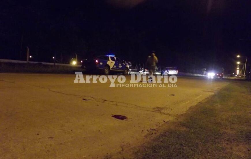 Imagen de Motociclista sufrió accidente sobre el acceso a la autopista
