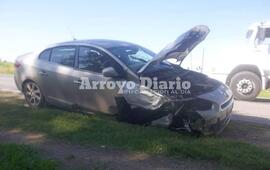 Uno de los vehículos involucrados en el accidente.