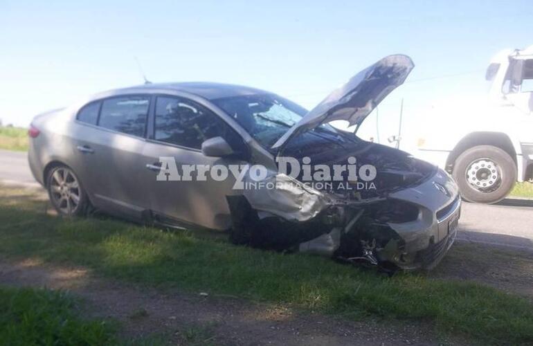 Uno de los vehículos involucrados en el accidente.