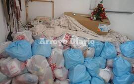 Los bolsones se lograron armar gracias al aporte de la comunidad