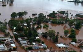 Concordia, la ciudad m&aacute;s afectada por las inundaciones. Foto: EFE