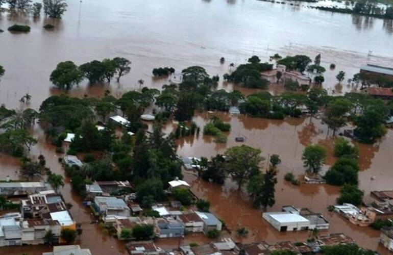 Concordia, la ciudad más afectada por las inundaciones. Foto: EFE