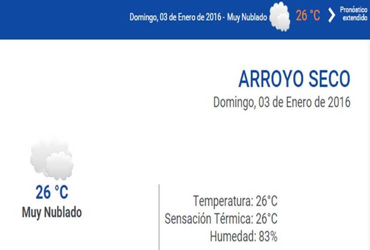 Durante las 24 horas consultá el pronóstico en nuestro portal www.arroyodiario.com.ar