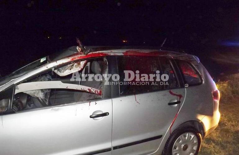 As&iacute; qued&oacute; el veh&iacute;culo tras el impacto contra el animal.