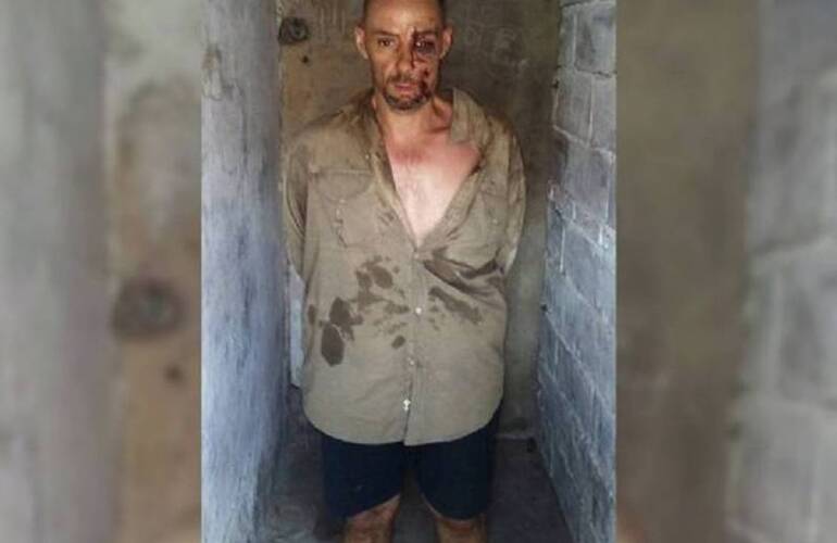 Mart&iacute;n Lanatta, tras ser capturado.