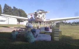 La avioneta salió desde el Circulo de Aviación de Pueblo Esther. Foto: Jorge Cuello (h)