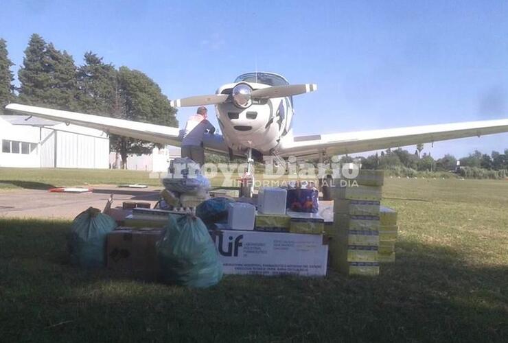 La avioneta salió desde el Circulo de Aviación de Pueblo Esther. Foto: Jorge Cuello (h)