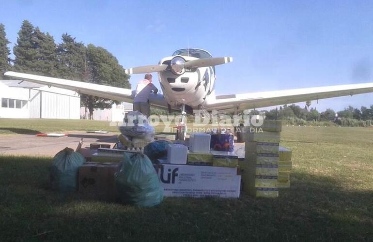 La avioneta salió desde el Circulo de Aviación de Pueblo Esther. Foto: Jorge Cuello (h)