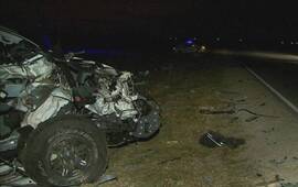 As&iacute; qued&oacute; la camioneta en la que viajaba la familia de Lan&uacute;s. Foto: Captura de pantalla TN