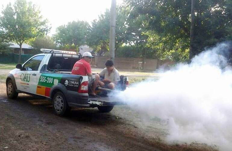 Imagen de Pueblo Esther está realizando tareas de fumigación contra los mosquitos