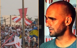 Foto: Hinchada Riberas y el DT Marcelo Castelar&iacute;n