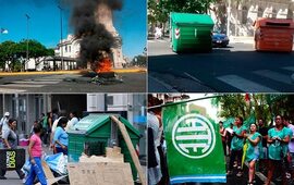 Imagen de Distintas protestas complicaron el tr&aacute;nsito en el centro de Rosario