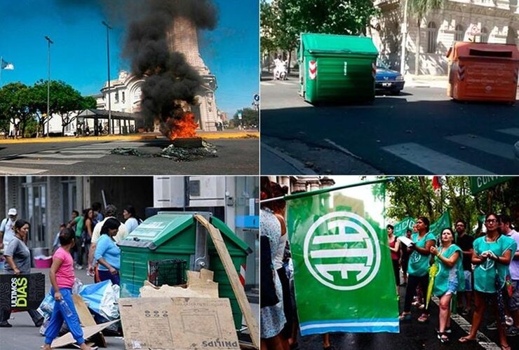 Imagen de Distintas protestas complicaron el tránsito en el centro de Rosario