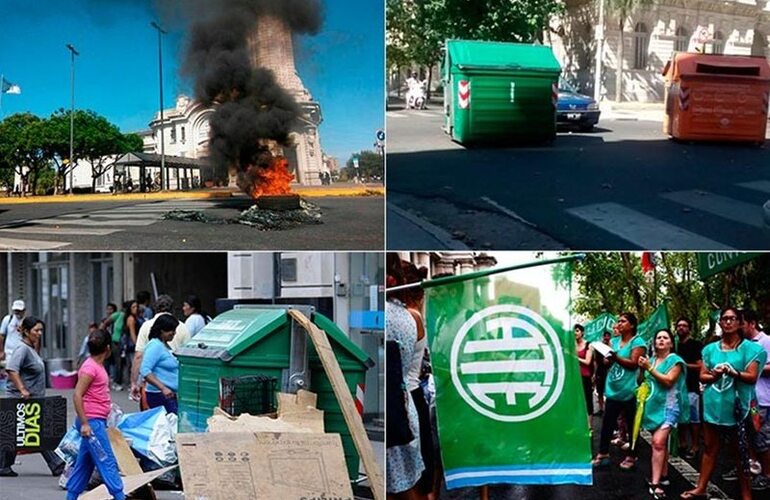 Imagen de Distintas protestas complicaron el tránsito en el centro de Rosario