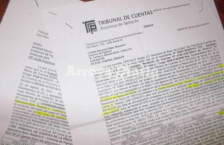 La comuna fue intimada por el Tribunal de Cuentas de la provincia de Santa Fe