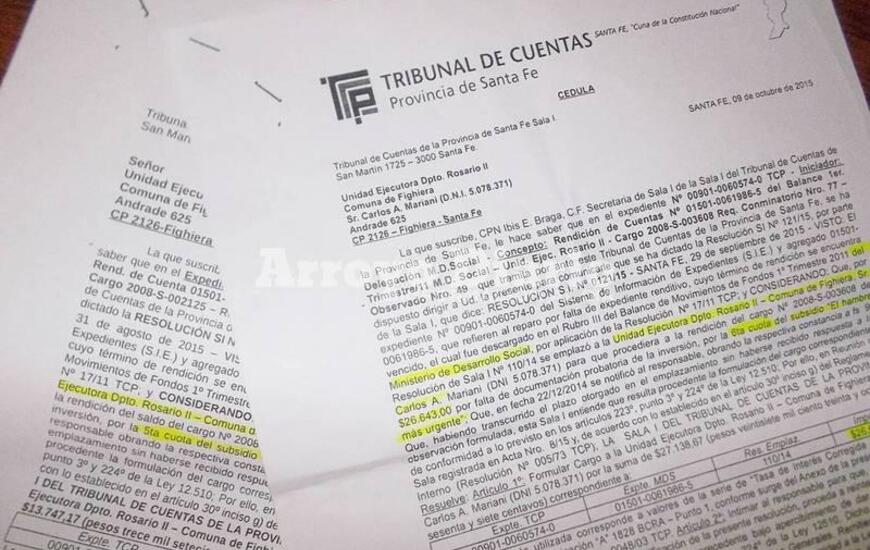 La comuna fue intimada por el Tribunal de Cuentas de la provincia de Santa Fe