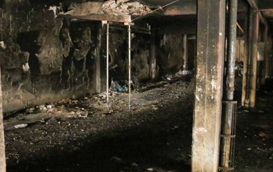 Así quedó la cochera, lugar donde se originó el incendio. Alan Monzón / Rosario3.com