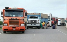 Cortada Circunvalación a la altura de avenida del Rosario. Foto: Alan Monzón / Rosario3.com