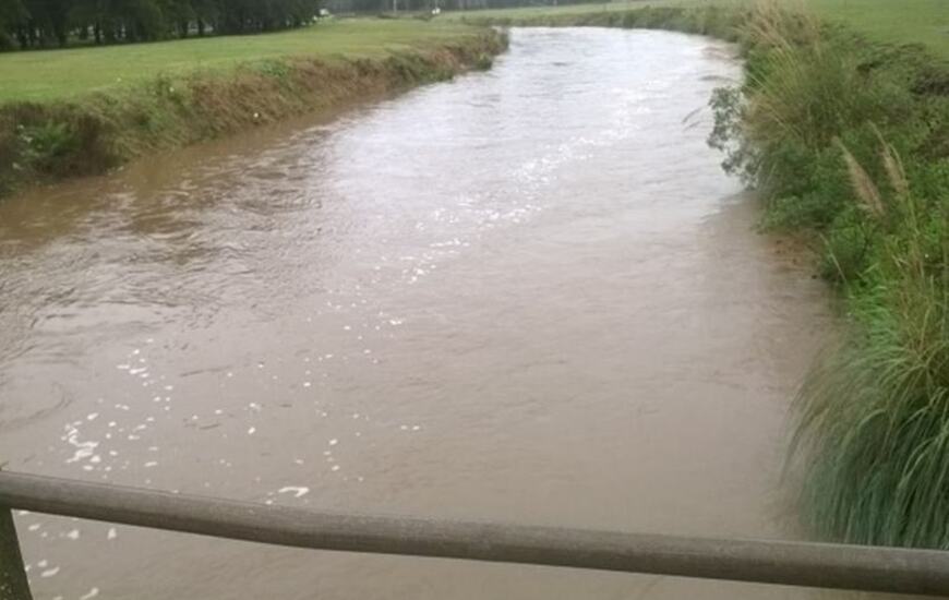 La zona del Saladillo se vio afectada por la crecida.