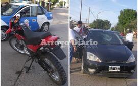 A primera vista, la moto no llevaba puesta la chapa patente